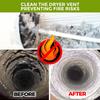 Chimney Brush Set with Long Handle Rods Flue Sweeping Brush 100/150mm Brush Head Air Duct Cleaning Tool for Chimney Dryer Pipe