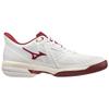 Mizuno Wave Exceed Tour 5 AC Comfortable Non-Slip Low-Top Tennis Shoes Unisex Sneakers White Red 61GA227164