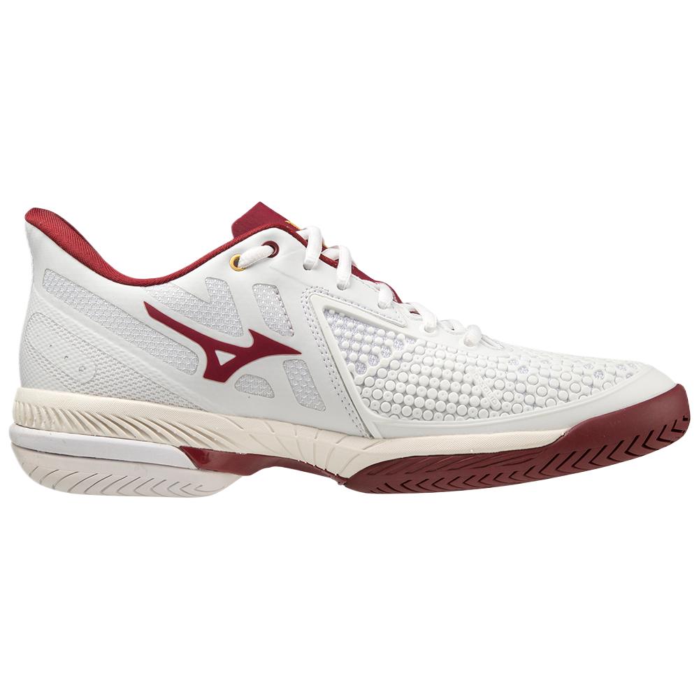 Mizuno Wave Exceed Tour 5 AC Comfortable Non-Slip Low-Top Tennis Shoes Unisex Sneakers White Red 61GA227164