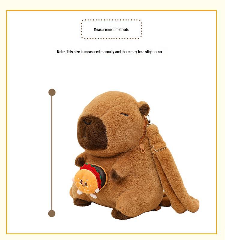 Cute Capybara Backpack Plush Toy Doll Stuffed Animal Gift for Girls' Birthday