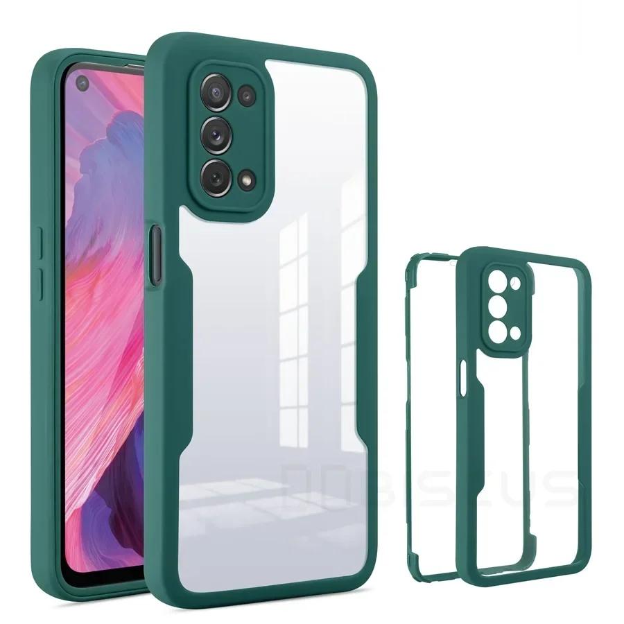 3IN1 360° Full Protection Case For OPPO RENO 13 13Pro 13F 12/FS 4G 5G A3 A3X A40/M A60 A96 A76 A36 4G 5G Acrylic+TPU Phone Cover