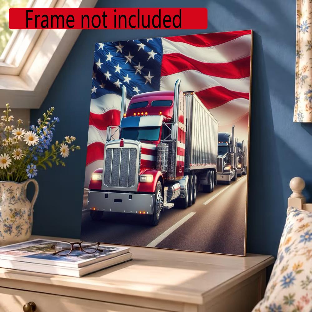 Kenworth 5D Round Diamond Painting Kit Diamond Embroidery Painting Rhinestones Mosaic Frameless Handwork Decoration Arts