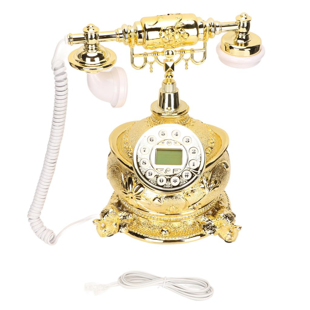 MS-8318B European Vintage Telephone Classical Wood Color LCD Caller ID Retro Telephone for Living