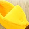 Cute Banana Cat Bed Plush Cozy Pet Cave Bed Semi-Enclosed Cat Hide Bed Fun Calming Bed for Puppies Cats Small Medium Sized Dogs