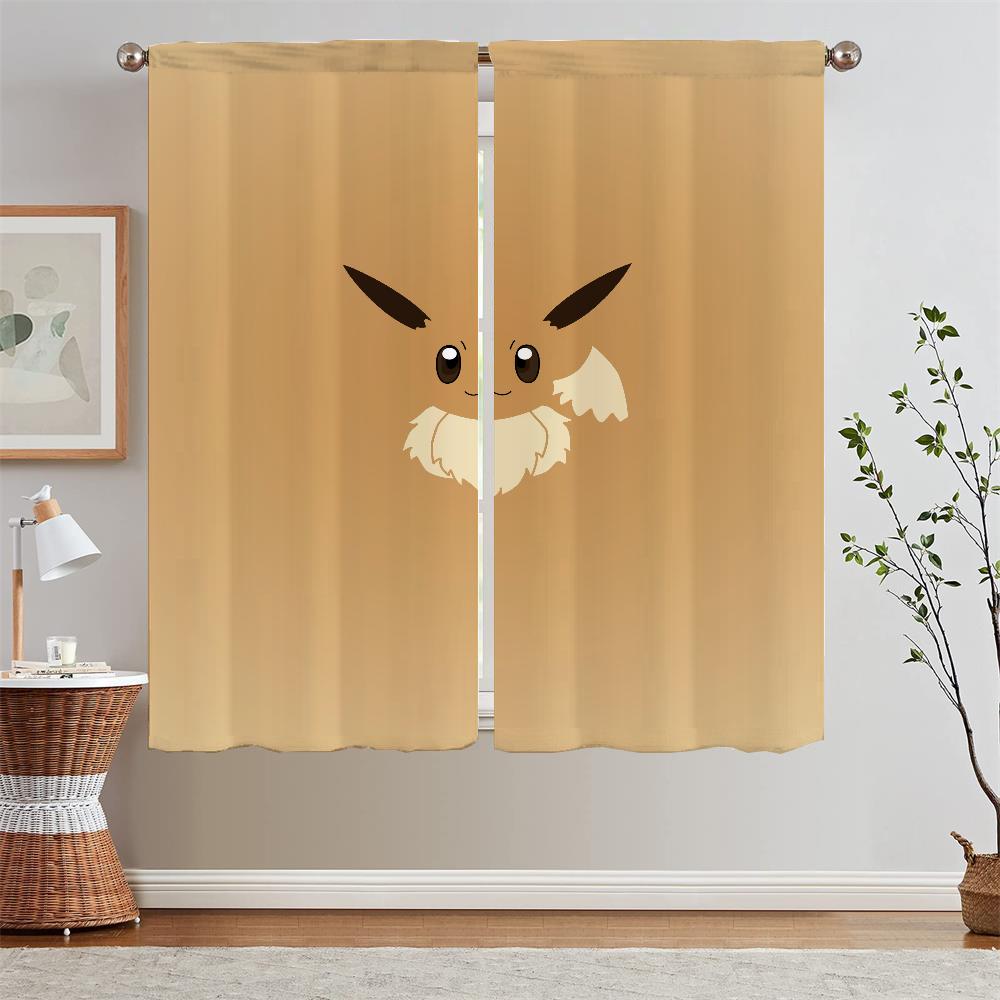Elegant Room Curtains Curtains Blackout Pikachu Bathroom Curtain for Children's Room Blinds Partition Tentacles Tulle In Kitchen