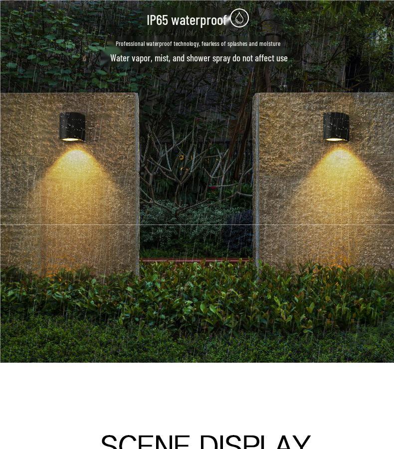 Universelle Wasserdichte Wandfluterleuchte für Balkon, Innenhof oder Terrasse - Außenbeleuchtung Up and Down