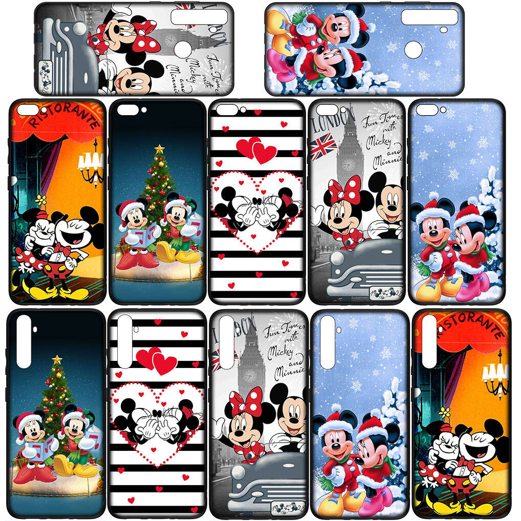 For Samsung Galaxy S25 S24 iPhone 17 16 15 Xiaomi Redmi Note 14 13 12 11 Plus Pro Max XR A57 Phone Case Cartoon Mickey Cute Mouse Minnie OPPO Huawei