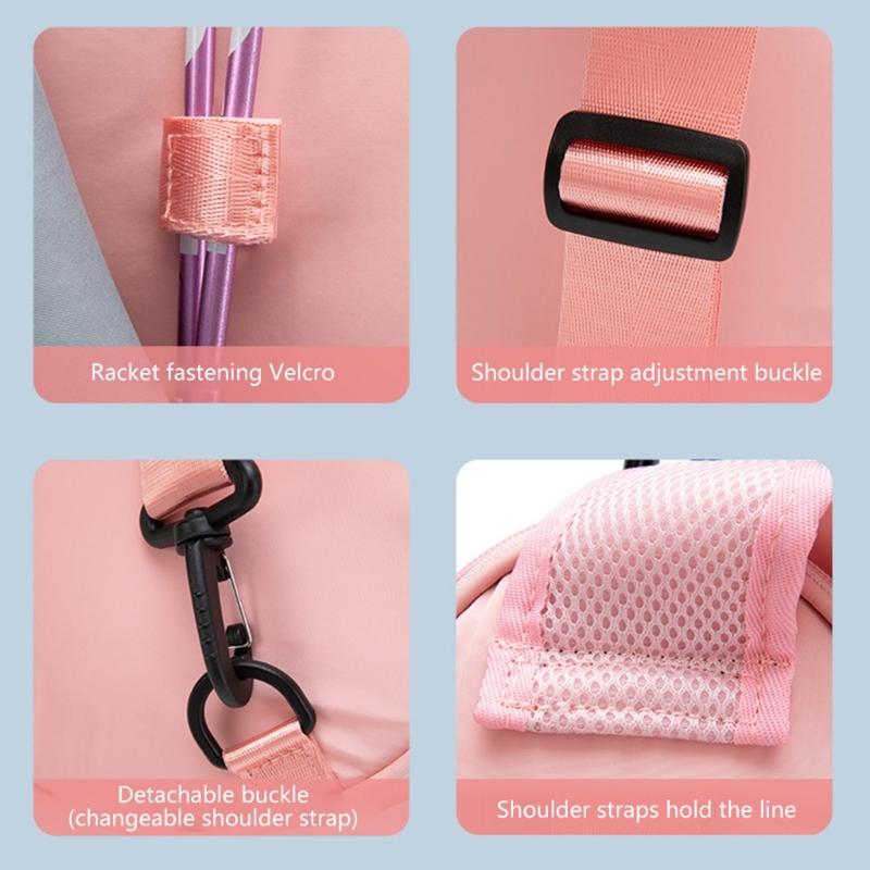 Water Resistant Slings Bags For Tennis Paddles And Pickleballs Racket, Chest Bag Adjustable Shoulder Strap Sports Purse