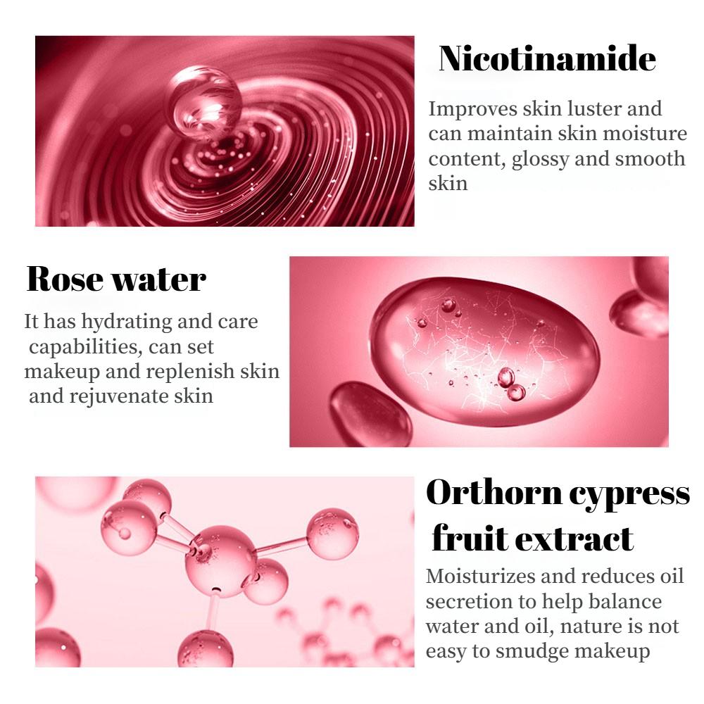 Hochvolumiges Quicksand-Fixierspray, Ölkontrolle, Feuchtigkeit, feuchtigkeitsspendender Glanz, lang anhaltendes Fixierspray, schnell fixierende Feuchtigkeitscreme, Hautkosmetik