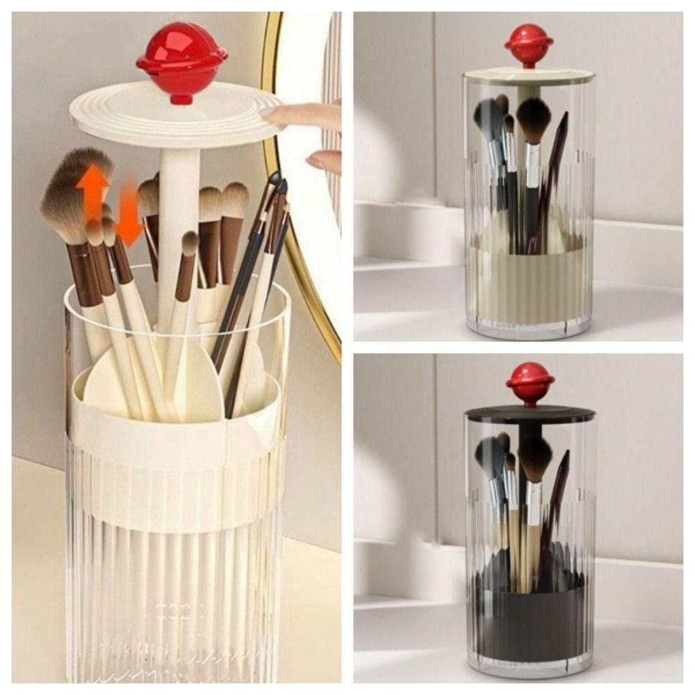 Plastic Makeup Brushes Holder with Lid Cosmetic Brushes Storage Box Makeup Brush Organizer  Home
