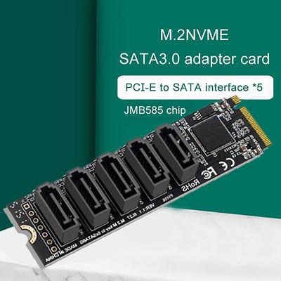 M.2 Nvme Pci-E Pcie X4 X8 X16 To 6 Port 3.0 Sata Adapter Card Riser Iii Asm1166