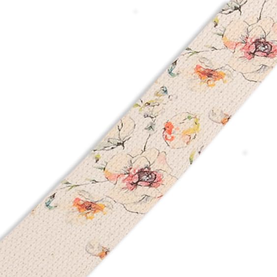 Leathers Cotton Guitar Strap with Decorative Print and Suede End Triglide Levy's 2" 65" (MC8U-005)