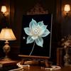DIY White Flowers Pearl Diamond Art Painting Kits for Adults and Beginners,fine View Sparkling Painting Craft Home Wall Decor Handmade Gift