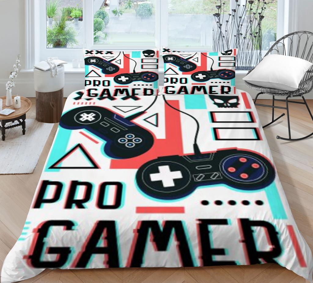 3D Game Controller Bedding Set Player Down Duvet Cover 2/3 Pieces Boy Bedding Set AU140 * 210 Full Size Soft Bedroom Decoration