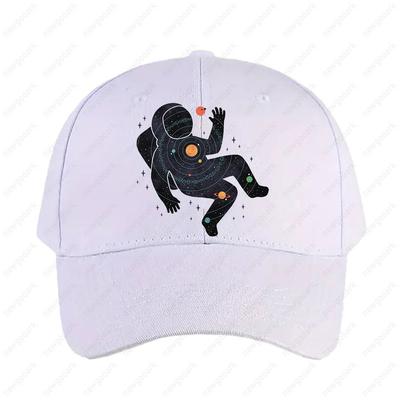 Casquette Intérieure d'Astronaute Été Femme Unisexe Casquette à Visière Mode Décontractée Réglable Casquettes de Baseball Imprimées Casquette Trucker Adulte