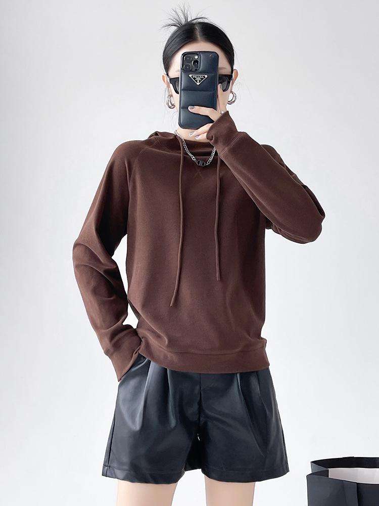 

Женская толстовка с капюшоном и длинными рукавами на завязках — новый облегающий стиль для весны и осени, отлично подходит в качестве слоя одежды или верхней одежды L