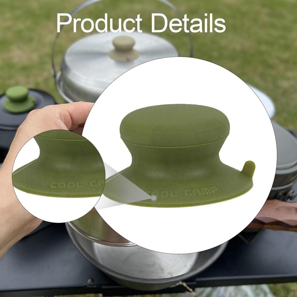 Compact And Portable Silicone Pot Lid Handle, Heat-resistant Cookware Accessory, Anti-scalding,