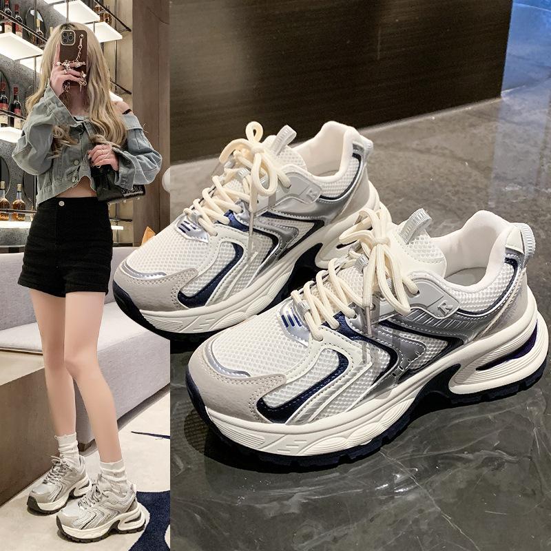 Daddy Shoes Girl 2025 New Spring and Autumn Platform Fashion Popular Versatile Internet Celebrity Popular Running Casual Sneakers Tide