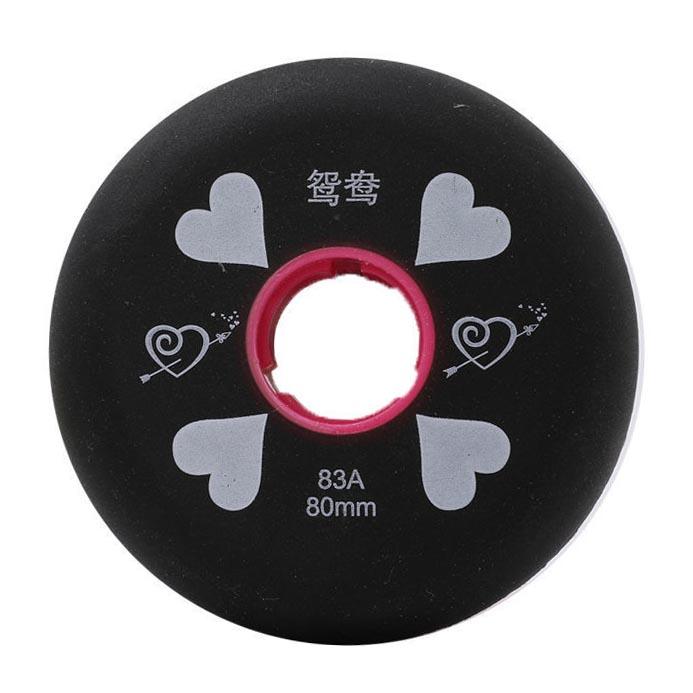 83A Professional Slalom Wheel High Speed Bearing PU High Elasticity Wear-Resistant Inline Roller Skate Wheels Accessories 62mm чёрный