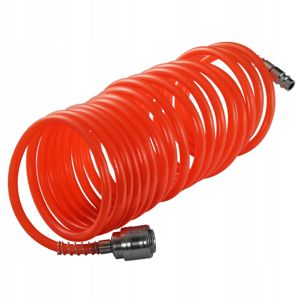 Hose QUALITAT Spiral Pressure Hose 6x8mm 5m Pneumatic Vorstahl