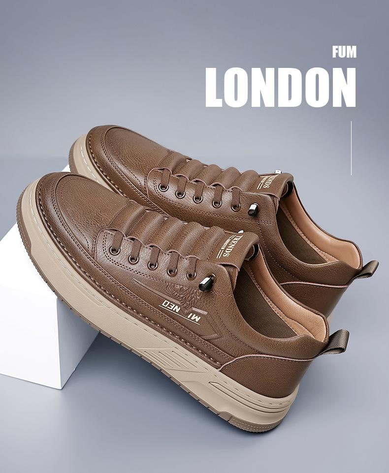 FashionGenuine Leather Fashion Casual Platform Shoes for Men Spring Autumn Winter Designer Board Shoes Male Sports Zapatos De Hombre