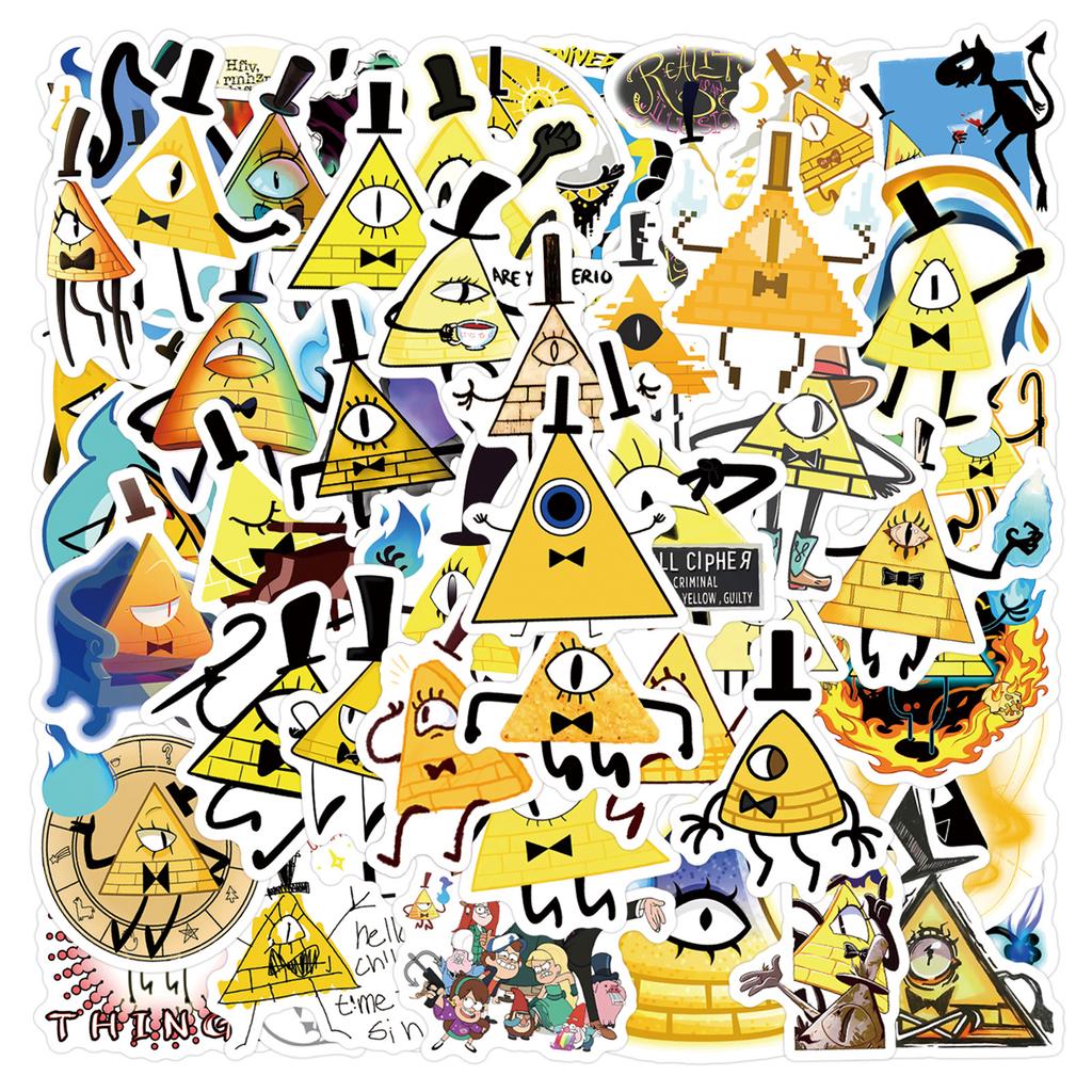 60 Nowych Naklejek Graffiti Bill Cypher Dekoracyjne Skuter Walizka Notatnik Naklejki DIY