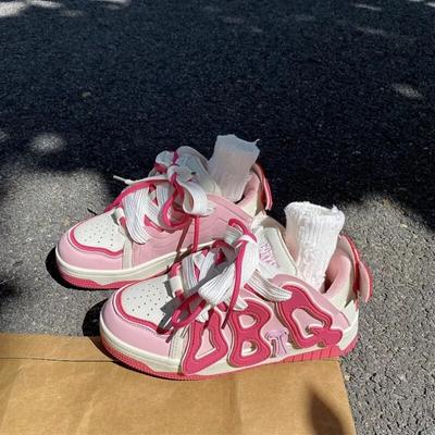 Niskie buty z napisami Patchwork Damskie trampki Płaska platforma Modne buty na deskorolkę Mieszane kolory Eleganckie buty studenckie