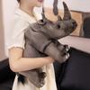 Simulation Rhinoceros Hippo Wild Animal Plush Toy Stuffed Standing Plushie Man Gift