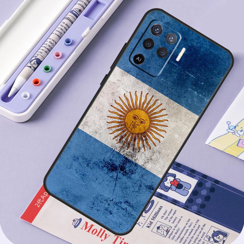 Argentina Flag For Oppo A60 A80 A40 A94 A74 A54 A15 A18 A38 A58 A78 A98 A16 A76 A96 A57 A17 A77 A5 Pro Case