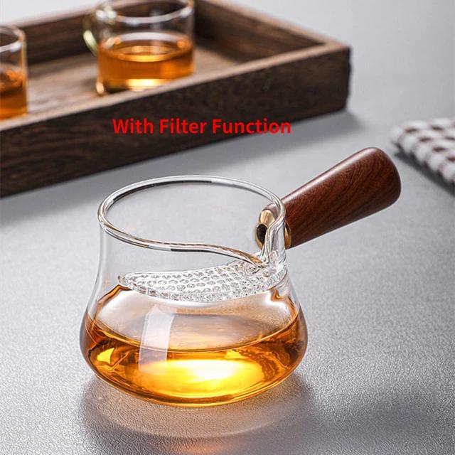 

Side Handle Glass Tea Pitcher Chinese Ware Divider Chahai Heat-Resisting Borosilicate Cup Coffee Milk Pot