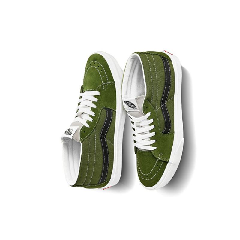 Vans Sk8 Mid Low Top Skate Shoes Unisex Dark Green Vans VN0A3WM3WZ6