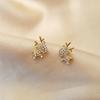 Minimalist Christmas Reindeer Stud Earrings