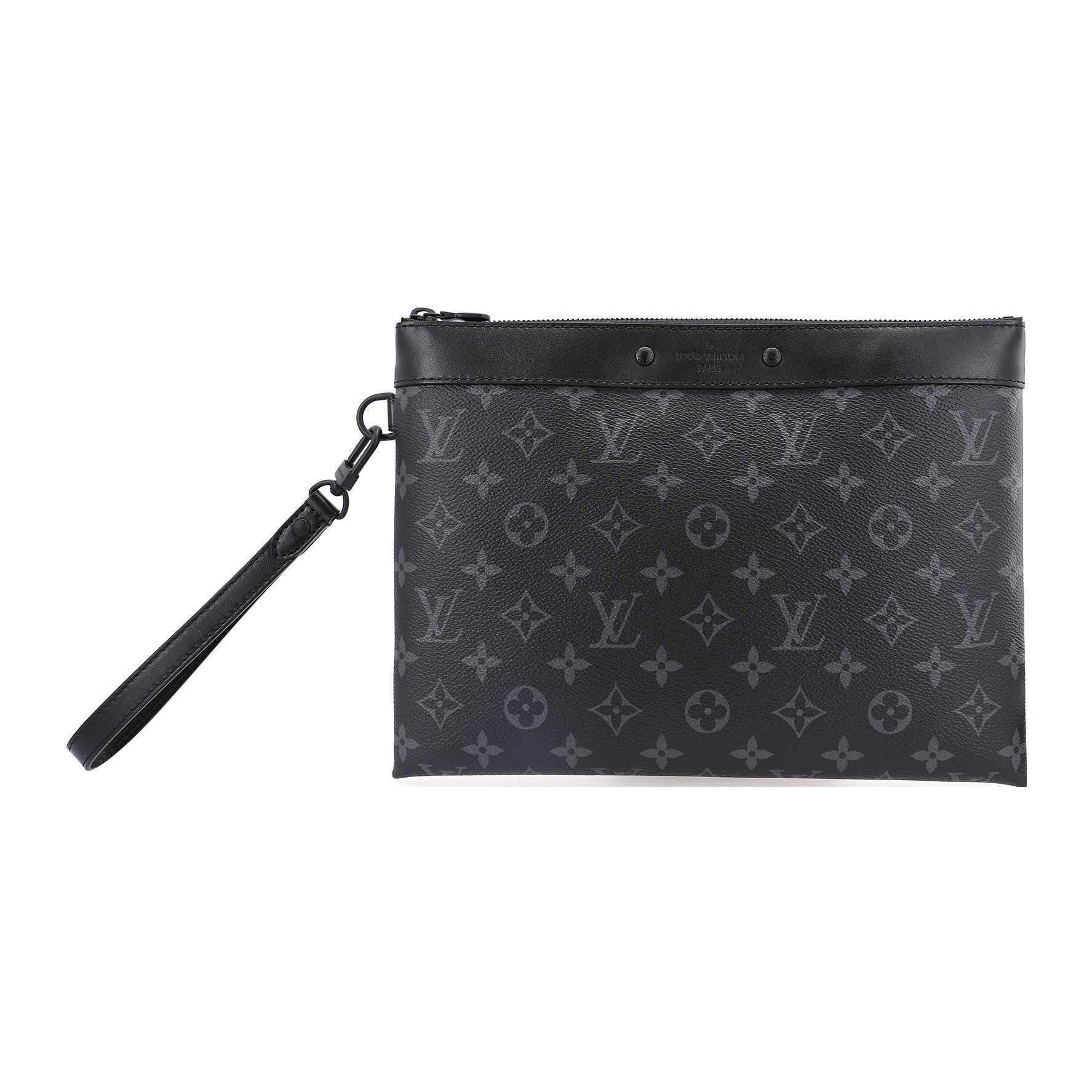 

Louis Vuitton Pochette To-Go Classic Monogram Zipper Clutch Unisex Clutch Gray Black M81569 Gift Set(Basic Set+Box+Shopping Bag)