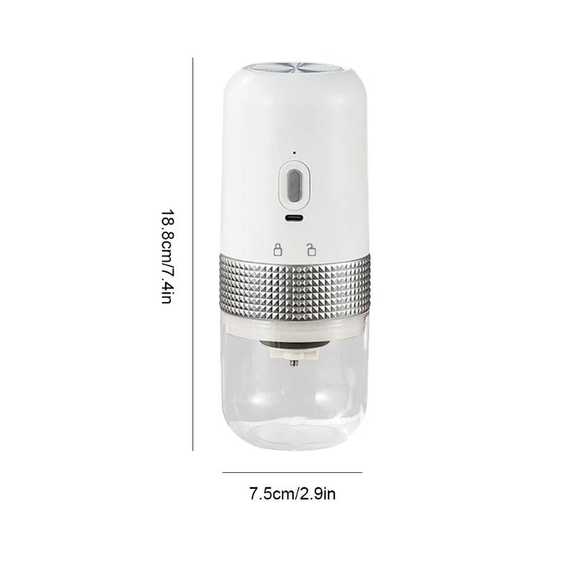Portable Electric Coffee Grinder, Ceramic Grinding Core, USB Charge, Home Beans Pulverizer Black,white Electric Coffee Grinder