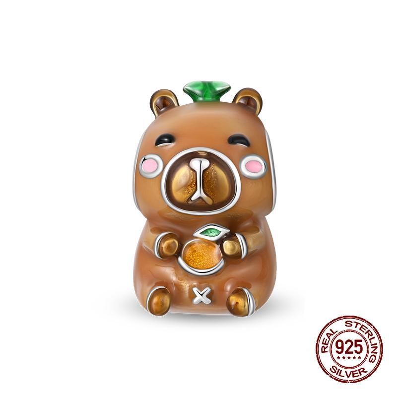 Charms Kupferrosa Katze Eule Tier Herz Zirkonia Charm Perlen Passen Original Armbänder Feiner DIY Schmuck