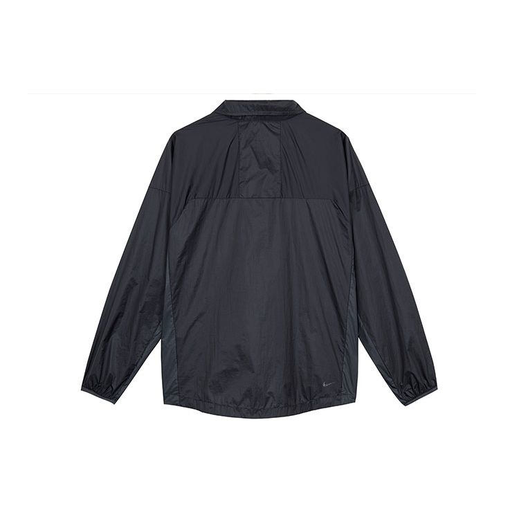 Nike Solid Color Zip-Up Jacket Men Outerwear Black DN3954-045