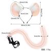 Plush Animal Ear Headband Tail Set Costume Party Cosplay Festival Wear Pink Two Piece