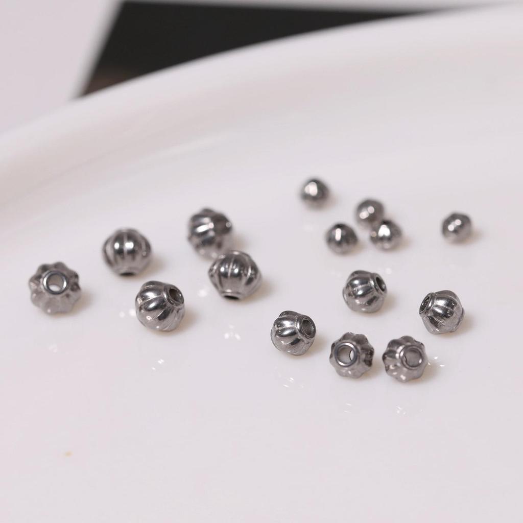 Stainless Steel Pumpkin Spacer Beads for DIY Bracelets and Jewelry Making