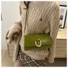 Women's small bags Fashion handbags Winter texture Foreign style messenger bags Commuter small square bags