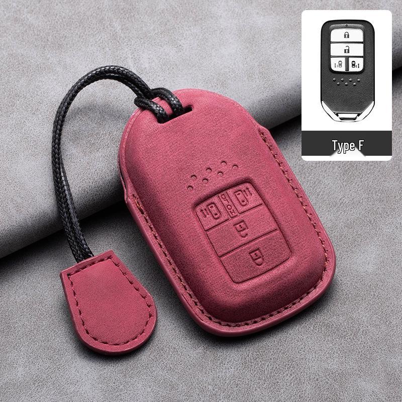 Compatible Leather Key Cover for GAC Toyota CRV, Crown, Accord, Civic, Haoying, and Inspire