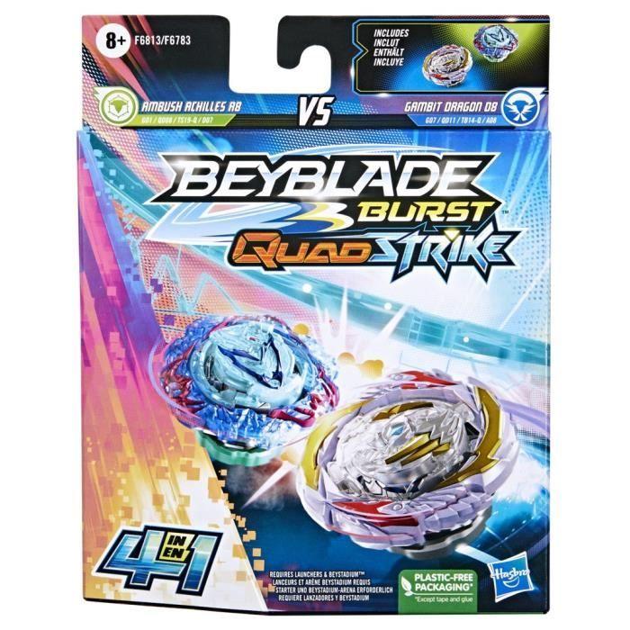 Toupie - BEYBLADE - Dual Pack Gambit Dragon et Ambush Achilles - Gris - 8 ans
