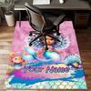 1PC Custom Name Mermaid Fantasy Cover Theme Floor Mat Ideal for Living Room, Game Rooms, Office, Bedroom Floor Mat Playful Design