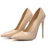 Large Size 47 Classic Style Women's Patent Pointed High Heels 12cm High Heels Elegant Women's Solid Color Slim High Heels