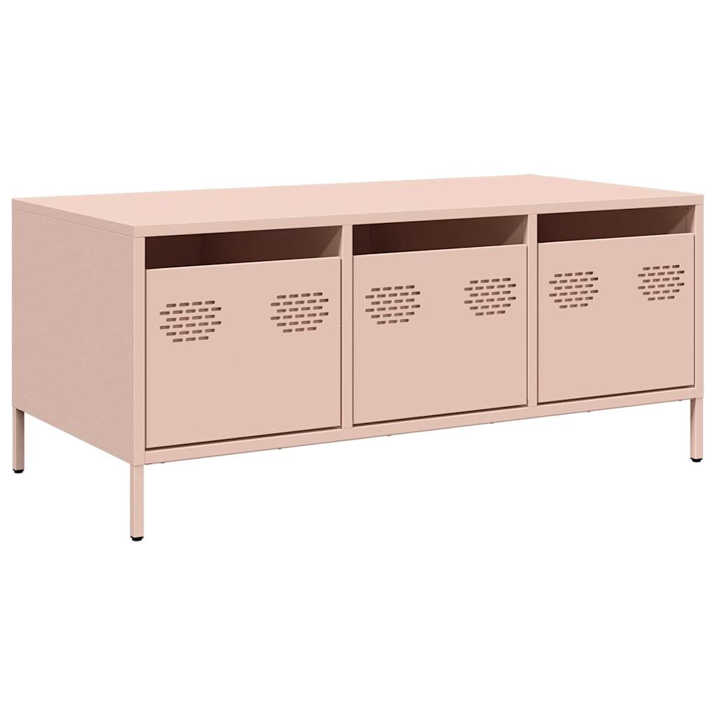 Pink Coffee Table 101.5 x 50 x 43.5 cm Cold Rolled Steel