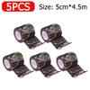 5-20pcs Outdoor Hunting Camouflage Blind Tape Self-adhesive Elastic Bandage Waterproof Wraps Tactical Non-woven Protective