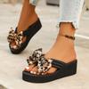 Fashion Flower Women Platform Slippers Casual Clip Toe Slides Shoes Summer New 2025 Trend Designer Cozy Woman Sandals