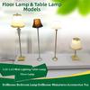 Plastic Floor Lamp 1:20 1:25 Dollhouse Bedroom Lamp Children Gift