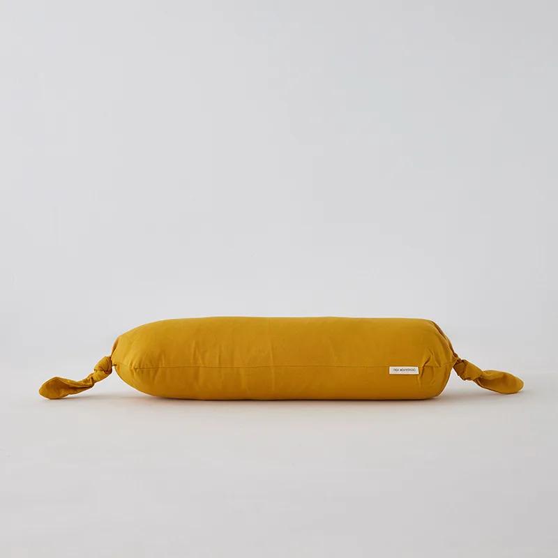 

Однотонная длинная цилиндрическая наволочка 17x56 см, моющаяся, подголовник для спальни, наволочка, съемные рукава для подушки 17x56cm жёлтый