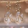2PC Women's European and American Trendy Bow Earrings Outdoor Travel Carnival Banquet Party Festival Dressing Gift