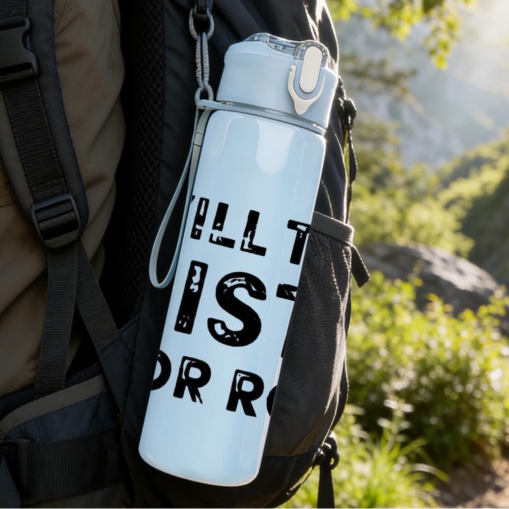 1PC Will Trade Sister For Robux Text 750ml Color Plastic Water Bottle Leakproof Flip Straw Lid For Sports Office Home Use